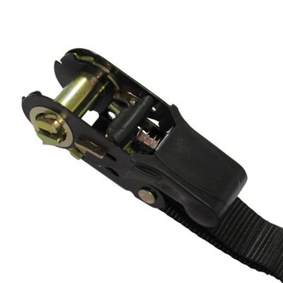Soft Loop Tie Down Ratchet Straps Black (S Hook Lashing Bungee Cord ...