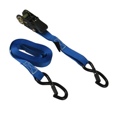 Soft Loop Tie Down Ratchet Straps Blue (S Hook Lashing Bungee Cord Gift ...