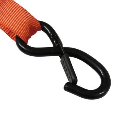 Soft Loop Tie Down Ratchet Straps Red (S Hook Lashing Bungee Cord Gift Set)