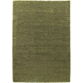 Soft Plain Thick Area Shaggy Rug - Green 120 x 170 cm