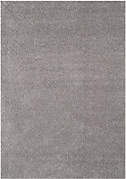 Soft Plain Thick Area Shaggy Rug - Silver Grey 60 x 110 cm