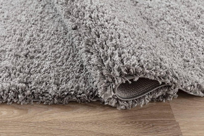 Soft Plain Thick Area Shaggy Rug - Silver Grey 80 x 150 cm - 4