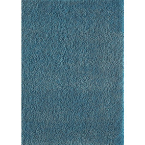 Soft Plain Thick Area Shaggy Rug - Teal 120 x 170 cm
