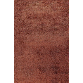 Soft Plain Thick Area Shaggy Rug - Terracotta 120 x 170 cm
