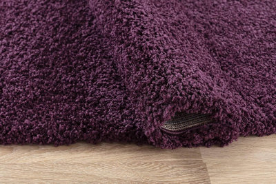 Soft Plain Thick Area Shaggy Rug - Violet 160 x 230 cm