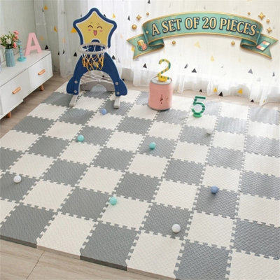 SOFT PLAY MATS EVA FOAM INTERLOCKING SAFETY FLOOR TILES KIDS ACTIVITY SET
