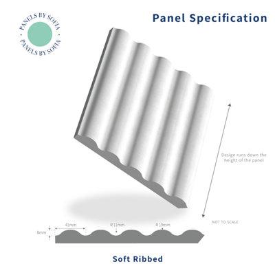 Soft Ribbed Wall Panel - Sample Size - Panels By Sofia - Paintable Wood ...
