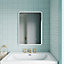 Soft Square LED Illuminated Touch Sensor Mirror with Demister, 700mm x 500mm - Chrome - Balterley