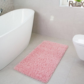 Soft Value Baby Pink Shaggy Area Rug 50x80cm