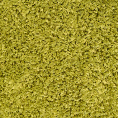 Soft Value Fern Green Shaggy Area Rug 135x135cm