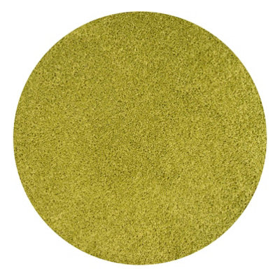 Soft Value Fern Green Shaggy Area Rug 135x135cm