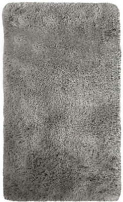 Soft Washable Collection Plain Design Shaggy Rug in Grey  SA-04