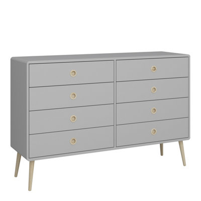 Softline 4 + 4 Wide Chest Grey | DIY at B&Q