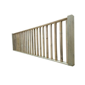 Softwood Deck balustrade kit, 1.5m, Light green, 2x Deck posts