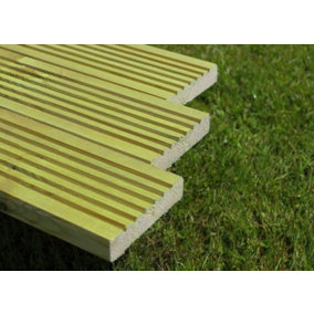 Softwood Decking Board 120mm x 28mm x 3.6m Lengths 12 In A Pack