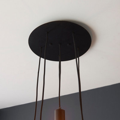 Sohan Black Modern Industrial 6 Light Ceiling Pendant