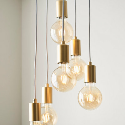 Sohan Soft Gold Modern Industrial 6 Light Ceiling Pendant