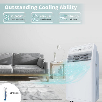 Sohler Portable Air Conditioner Unit With Remote Control 24hr Timer AC Air Conditioning  12000BTU - 6