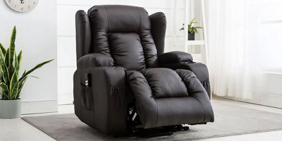 SoHo 10 in 1 Recliner Armchair With Swivel, Tilt Heated and Massage Functionality