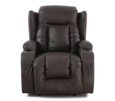SoHo 10 in 1 Recliner Armchair With Swivel, Tilt Heated and Massage Functionality