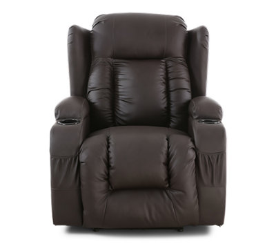 SoHo 10 in 1 Recliner Armchair With Swivel, Tilt Heated and Massage Functionality