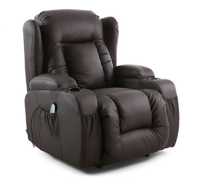 SoHo 10 in 1 Recliner Armchair With Swivel, Tilt Heated and Massage Functionality