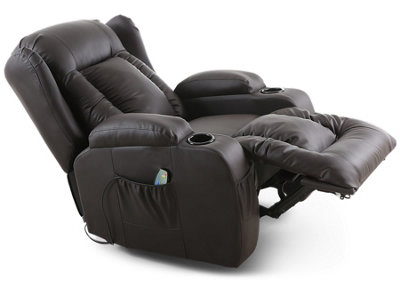 SoHo 10 in 1 Recliner Armchair With Swivel, Tilt Heated and Massage Functionality