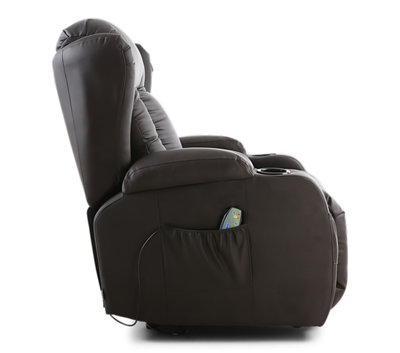 SoHo 10 in 1 Recliner Armchair With Swivel, Tilt Heated and Massage Functionality