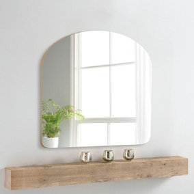 Soho Curved Overmantle Mirror Gold