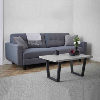 Soho Grey 85cm Large Industrial Coffee Table - By Roseland Furniture