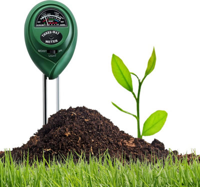 Soil Meter 3 in 1 Plant Soil Moisture Meter PH / Moisture / SunLight ...