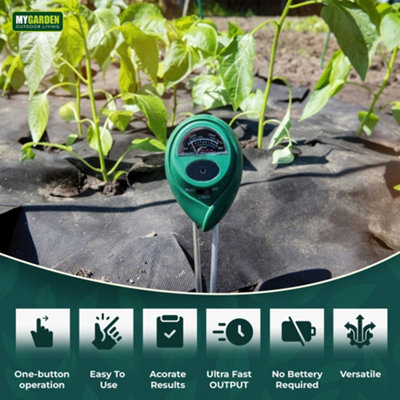 Soil Meter 3 in 1 Plant Soil Moisture Meter PH / Moisture / SunLight ...