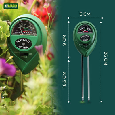 Soil Meter 3 in 1 Plant Soil Moisture Meter PH / Moisture / SunLight ...