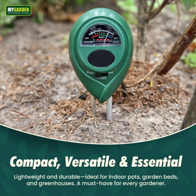 Soil Meter 3 in 1 Plant Soil Moisture Meter PH / Moisture / SunLight ...