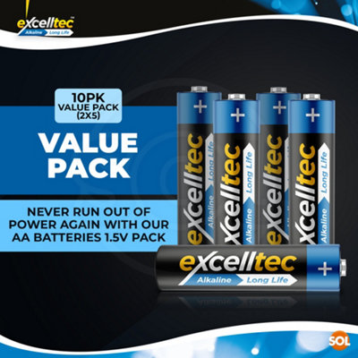 SOL 20pk Alkaline Double AA Batteries 1.5V Stay Charged with Double A Batteries Disposable Household Batteries Keep Device Running - 5