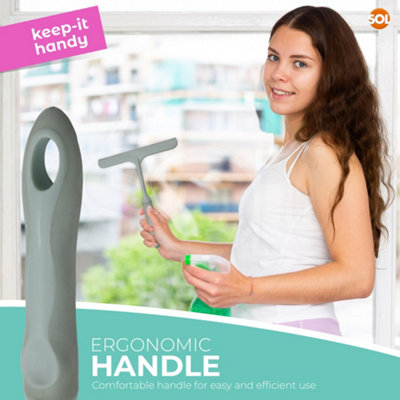 SOL 2pk Multipurpose Shower Squeegee for Glass Door Cleaning - 5