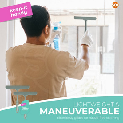 SOL 2pk Multipurpose Shower Squeegee for Glass Door Cleaning - 7