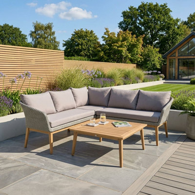 SOL 5 Seater Corner Lounge Coffee Set