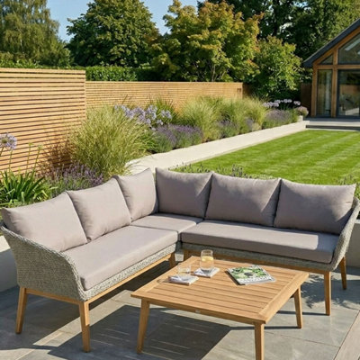 SOL 5 Seater Corner Lounge Coffee Set