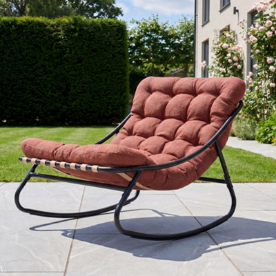 Solace Outdoor Rocking Chair - Terracotta