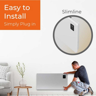 SolAire Caldo Wifi Electric Panel Heater, Wall Mounted / Portable, 1000W, White