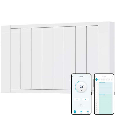 SolAire Exo Wifi Aluminium / Ceramic Electric Radiator, Wall Mounted, 2000W, White