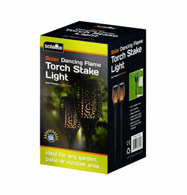 Solalite LED Solar Dancing Flame Torch Stake Light