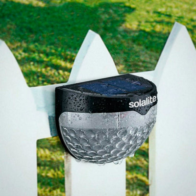 Solalite LED Solar Fence Light (2 Pack) Black