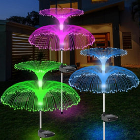 Solar 2-Layers Jellyfish Decorative Ground Plug Lights