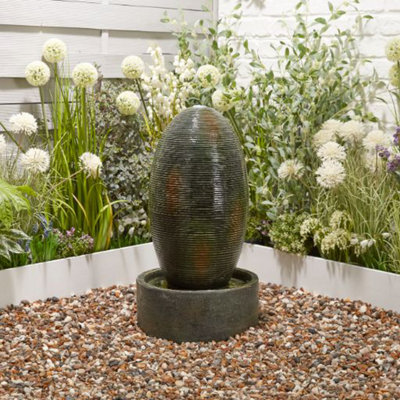 Solar Altico Saturn Water Feature with Cover
