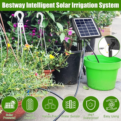 Solar Automatic Drip Irrigation Kit, 15m Hose Watering System for ...