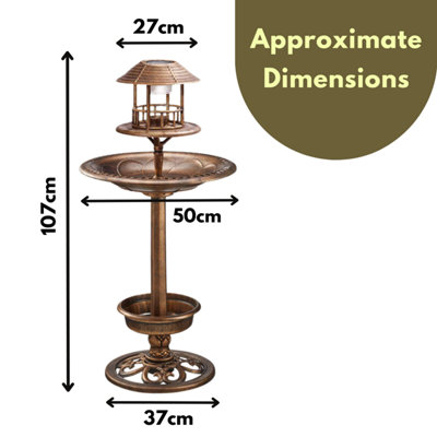 Solar Bird Bath & Feeding Station