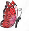Solar Butterfly Decoration - Freestanding Solar Powered Light Up Garden Ornament with Iron Frame & Hand Painted Resin Glass