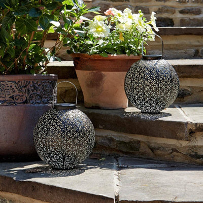 Solar Demasaque Hanging Lantern with Bronze Effect - 3
